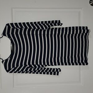 Navy striped blouse